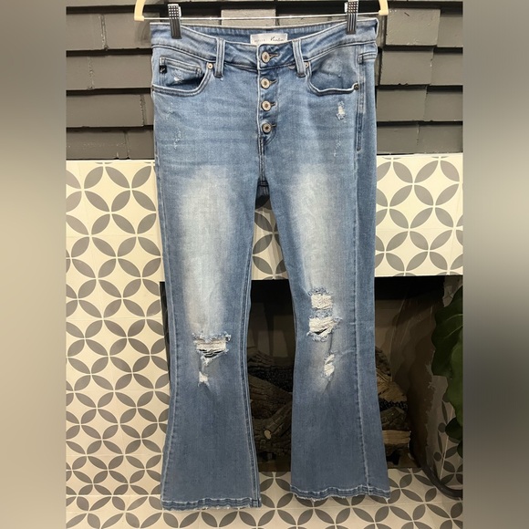 KanCan Petite Button Fly Flare Jeans - size 11/29 - Picture 4 of 8